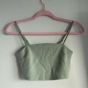 Green crop top
